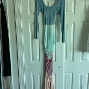 Elegant Multicolor Long Sleeve Dress